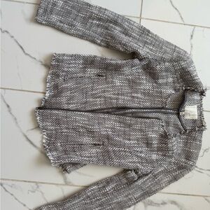 Joie Gray and Cream Textured Jacket